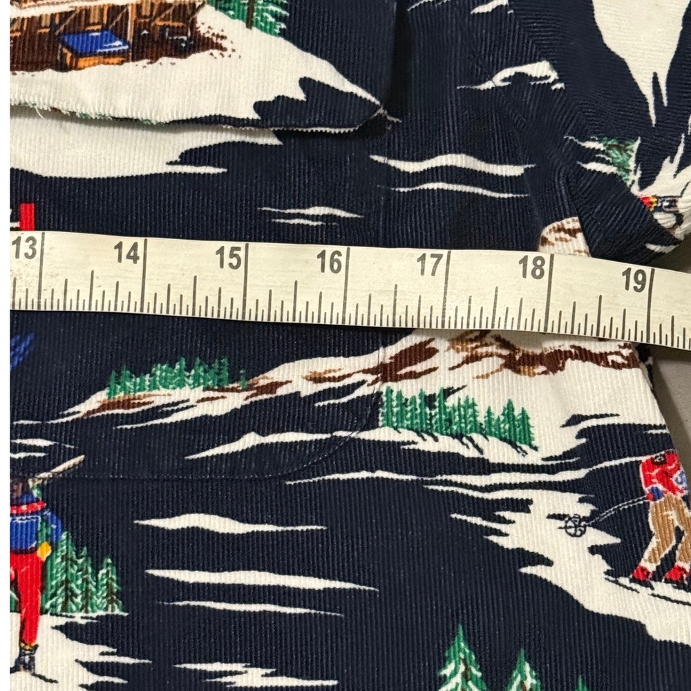 Polo Ralph Lauren‎ Mens Classic Fit Corduroy Navy Winter Holiday Shirt Size S - Picture 6 of 8